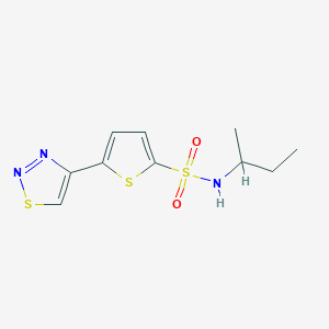molecular formula C10H13N3O2S3 B2751242 N-(sec-butyl)-5-(1,2,3-thiadiazol-4-yl)-2-thiophenesulfonamide CAS No. 320421-88-3