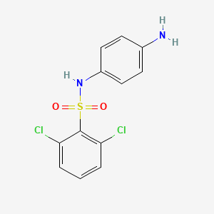 molecular formula C12H10Cl2N2O2S B2751245 N-(4-aminophenyl)-2,6-dichlorobenzene-1-sulfonamide CAS No. 793715-97-6