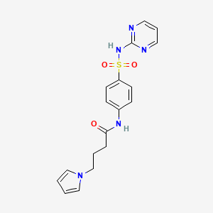 molecular formula C18H19N5O3S B2751246 N-(4-(N-(pyrimidin-2-yl)sulfamoyl)phenyl)-4-(1H-pyrrol-1-yl)butanamide CAS No. 1251633-01-8