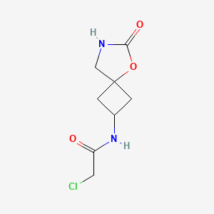 molecular formula C8H11ClN2O3 B2751257 2-Chloro-N-(6-oxo-5-oxa-7-azaspiro[3.4]octan-2-yl)acetamide CAS No. 2411249-76-6