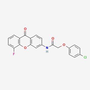 molecular formula C21H13ClFNO4 B2751260 2-(4-chlorophenoxy)-N-(5-fluoro-9-oxo-9H-xanthen-3-yl)acetamide CAS No. 886171-94-4