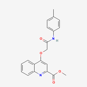 molecular formula C20H18N2O4 B2751263 METHYL 4-{[(4-METHYLPHENYL)CARBAMOYL]METHOXY}QUINOLINE-2-CARBOXYLATE CAS No. 1358411-48-9