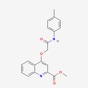 molecular formula C20H18N2O4 B2751263 Methyl 4-(2-oxo-2-(p-tolylamino)ethoxy)quinoline-2-carboxylate CAS No. 1358411-48-9