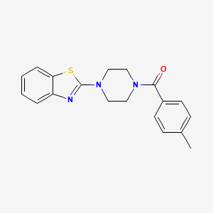 molecular formula C19H19N3OS B2751265 2-[4-(4-methylbenzoyl)piperazin-1-yl]-1,3-benzothiazole CAS No. 309276-74-2