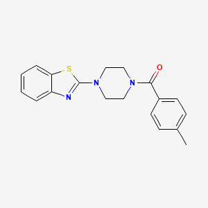 molecular formula C19H19N3OS B2751265 [4-(1,3-Benzothiazol-2-yl)piperazino](4-methylphenyl)methanone CAS No. 309276-74-2