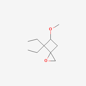 molecular formula C10H18O2 B2751271 4,4-Diethyl-5-methoxy-1-oxaspiro[2.3]hexane CAS No. 2248300-52-7