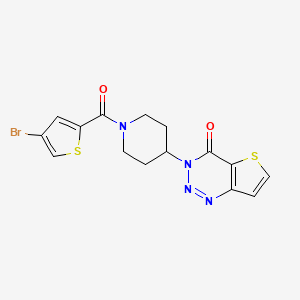 molecular formula C15H13BrN4O2S2 B2751272 3-(1-(4-bromothiophene-2-carbonyl)piperidin-4-yl)thieno[3,2-d][1,2,3]triazin-4(3H)-one CAS No. 2034532-66-4