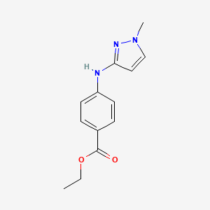 molecular formula C13H15N3O2 B2751290 Ethyl 4-[(1-methylpyrazol-3-yl)amino]benzoate CAS No. 2248407-01-2