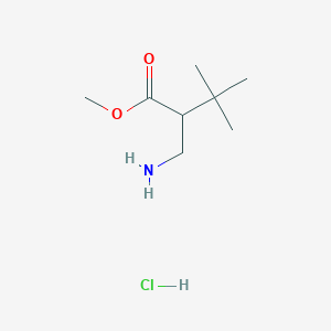 molecular formula C8H18ClNO2 B2751293 methyl2-(aminomethyl)-3,3-dimethylbutanoatehydrochloride CAS No. 2580242-17-5