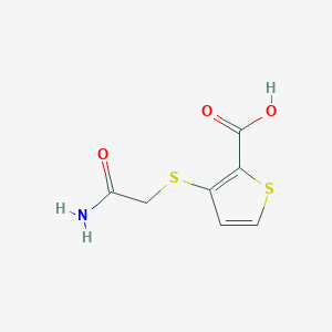 molecular formula C7H7NO3S2 B2751296 3-[(2-Amino-2-Oxoethyl)Sulfanyl]-2-Thiophenecarboxylic Acid CAS No. 303150-84-7