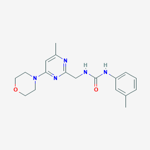 molecular formula C18H23N5O2 B2751316 1-((4-Methyl-6-morpholinopyrimidin-2-yl)methyl)-3-(m-tolyl)urea CAS No. 1797977-80-0