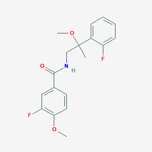 B2751318 3-fluoro-N-(2-(2-fluorophenyl)-2-methoxypropyl)-4-methoxybenzamide CAS No. 1797559-31-9