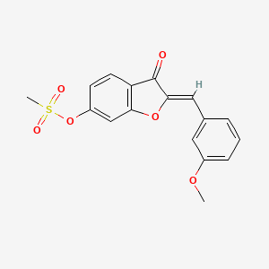 (Z)-2-(3-methoxybenzylidene)-3-oxo-2,3-dihydrobenzofuran-6-yl methanesulfonate