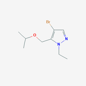 molecular formula C9H15BrN2O B2751330 4-bromo-1-ethyl-5-(isopropoxymethyl)-1H-pyrazole CAS No. 1856062-07-1