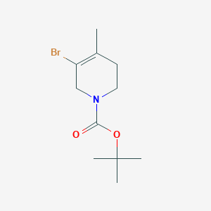 molecular formula C11H18BrNO2 B2751353 tert-butyl5-bromo-4-methyl-1,2,3,6-tetrahydropyridine-1-carboxylate CAS No. 1936537-39-1