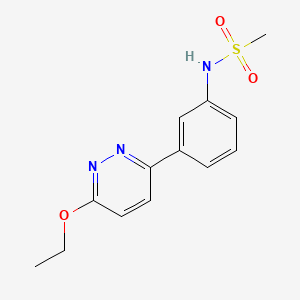 molecular formula C13H15N3O3S B2751367 N-[3-(6-ethoxypyridazin-3-yl)phenyl]methanesulfonamide CAS No. 895805-20-6