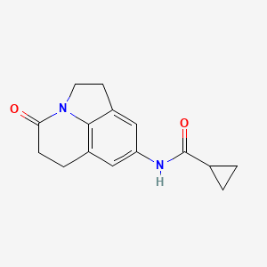 molecular formula C15H16N2O2 B2751369 N-(4-oxo-2,4,5,6-tetrahydro-1H-pyrrolo[3,2,1-ij]quinolin-8-yl)cyclopropanecarboxamide CAS No. 898418-60-5