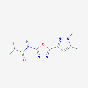 B2751434 N-(5-(1,5-dimethyl-1H-pyrazol-3-yl)-1,3,4-oxadiazol-2-yl)isobutyramide CAS No. 1019101-77-9