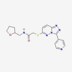 molecular formula C17H18N6O2S B2751498 N-[(oxolan-2-yl)methyl]-2-{[3-(pyridin-4-yl)-[1,2,4]triazolo[4,3-b]pyridazin-6-yl]sulfanyl}acetamide CAS No. 868970-07-4
