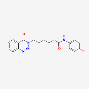 molecular formula C19H19FN4O2 B2751507 N-(4-fluorophenyl)-6-(4-oxo-3,4-dihydro-1,2,3-benzotriazin-3-yl)hexanamide CAS No. 880811-00-7