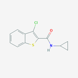 molecular formula C12H10ClNOS B275152 3-chloro-N-cyclopropyl-1-benzothiophene-2-carboxamide 