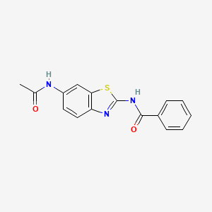 molecular formula C16H13N3O2S B2751566 N-(6-acetamido-1,3-benzothiazol-2-yl)benzamide CAS No. 100856-58-4