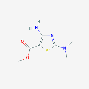 molecular formula C7H11N3O2S B2751580 Methyl 4-amino-2-(dimethylamino)-1,3-thiazole-5-carboxylate CAS No. 1255785-90-0