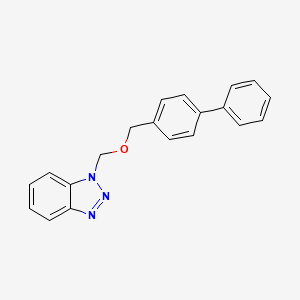 molecular formula C20H17N3O B2751616 1-{[(4-Phenylphenyl)methoxy]methyl}-1H-1,2,3-benzotriazole CAS No. 299159-59-4