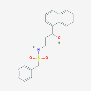 molecular formula C20H21NO3S B2751717 N-(3-hydroxy-3-(naphthalen-1-yl)propyl)-1-phenylmethanesulfonamide CAS No. 1421527-84-5