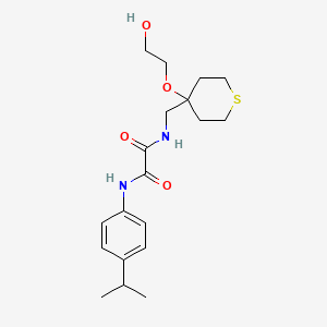 molecular formula C19H28N2O4S B2751767 N-{[4-(2-hydroxyethoxy)thian-4-yl]methyl}-N'-[4-(propan-2-yl)phenyl]ethanediamide CAS No. 2309796-19-6