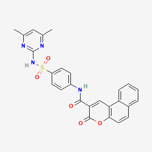 molecular formula C26H20N4O5S B2751802 N-{4-[(4,6-dimethylpyrimidin-2-yl)sulfamoyl]phenyl}-3-oxo-3H-benzo[f]chromene-2-carboxamide CAS No. 111456-23-6