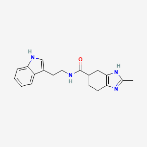 molecular formula C19H22N4O B2751812 N-(2-(1H-indol-3-yl)ethyl)-2-methyl-4,5,6,7-tetrahydro-1H-benzo[d]imidazole-5-carboxamide CAS No. 2034584-74-0