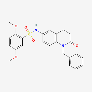 molecular formula C24H24N2O5S B2751859 N-(1-benzyl-2-oxo-1,2,3,4-tetrahydroquinolin-6-yl)-2,5-dimethoxybenzene-1-sulfonamide CAS No. 950464-59-2