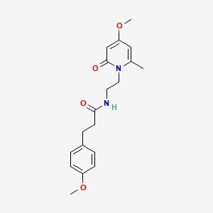molecular formula C19H24N2O4 B2751872 N-[2-(4-methoxy-6-methyl-2-oxo-1,2-dihydropyridin-1-yl)ethyl]-3-(4-methoxyphenyl)propanamide CAS No. 1903611-48-2