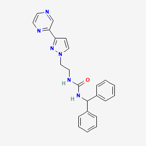 1-benzhydryl-3-(2-(3-(pyrazin-2-yl)-1H-pyrazol-1-yl)ethyl)urea