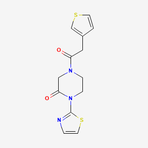 1-(Thiazol-2-yl)-4-(2-(thiophen-3-yl)acetyl)piperazin-2-one