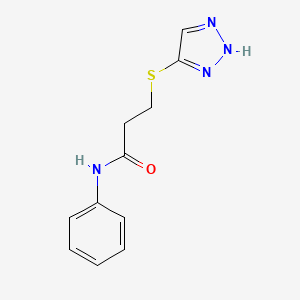 N-phenyl-3-(1H-1,2,3-triazol-4-ylsulfanyl)propanamide