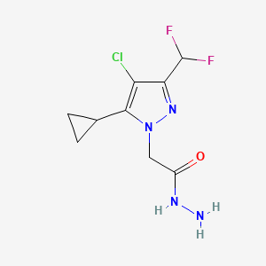 2-[4-chloro-5-cyclopropyl-3-(difluoromethyl)-1H-pyrazol-1-yl]acetohydrazide