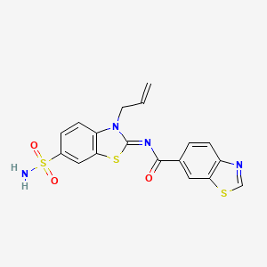 (Z)-N-(3-allyl-6-sulfamoylbenzo[d]thiazol-2(3H)-ylidene)benzo[d]thiazole-6-carboxamide