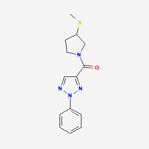 (3-(methylthio)pyrrolidin-1-yl)(2-phenyl-2H-1,2,3-triazol-4-yl)methanone