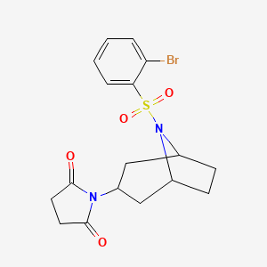 1-((1R,5S)-8-((2-bromophenyl)sulfonyl)-8-azabicyclo[3.2.1]octan-3-yl)pyrrolidine-2,5-dione