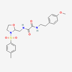 N1-(4-methoxyphenethyl)-N2-((3-tosyloxazolidin-2-yl)methyl)oxalamide