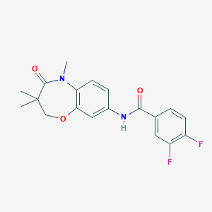 3,4-difluoro-N-(3,3,5-trimethyl-4-oxo-2,3,4,5-tetrahydrobenzo[b][1,4]oxazepin-8-yl)benzamide