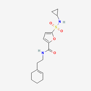 molecular formula C16H22N2O4S B2751970 N-(2-(cyclohex-1-en-1-yl)ethyl)-5-(N-cyclopropylsulfamoyl)furan-2-carboxamide CAS No. 1147755-65-4
