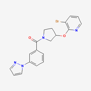 (3-(1H-pyrazol-1-yl)phenyl)(3-((3-bromopyridin-2-yl)oxy)pyrrolidin-1-yl)methanone