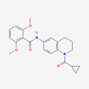 N-[1-(cyclopropanecarbonyl)-3,4-dihydro-2H-quinolin-6-yl]-2,6-dimethoxybenzamide