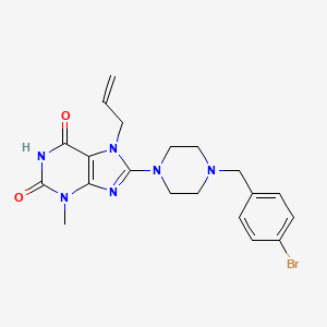 7-allyl-8-(4-(4-bromobenzyl)piperazin-1-yl)-3-methyl-1H-purine-2,6(3H,7H)-dione