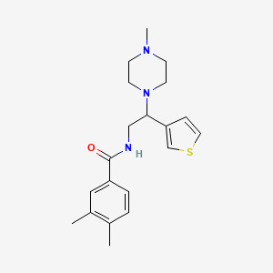 3,4-dimethyl-N-(2-(4-methylpiperazin-1-yl)-2-(thiophen-3-yl)ethyl)benzamide