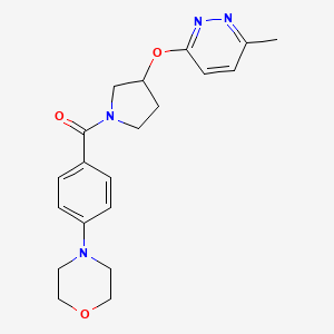 (3-((6-Methylpyridazin-3-yl)oxy)pyrrolidin-1-yl)(4-morpholinophenyl)methanone