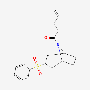 1-((1R,5S)-3-(phenylsulfonyl)-8-azabicyclo[3.2.1]octan-8-yl)pent-4-en-1-one